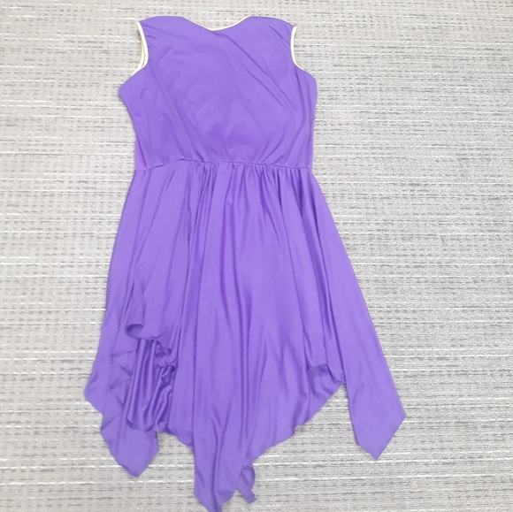 Rejoice Dance Ministry Sleeveless Purple and Gold Praise Dance Dress - Size 4X - Picture 2 of 12